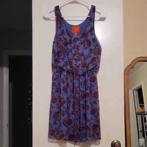 Blue Floral Women's Dress